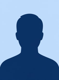 Headshot Silhouette on Light Blue Background